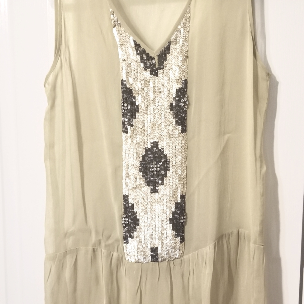 Dylan sheer tank with beading
